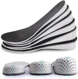 1Pair Soft Breathable Memory Foam Full Length Height Increase Insole Invisible Increasing Heel Lifting Inserts Short Boots Lifts Pads Elevator Insoles for Unisex Men Women(4.3cm Height)