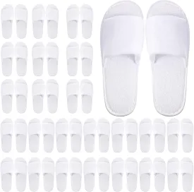 24 Pairs Spa Disposable Slippers Open Toe Non Slip Slippers for Women Men Guests Hotels Home Party Housewarming