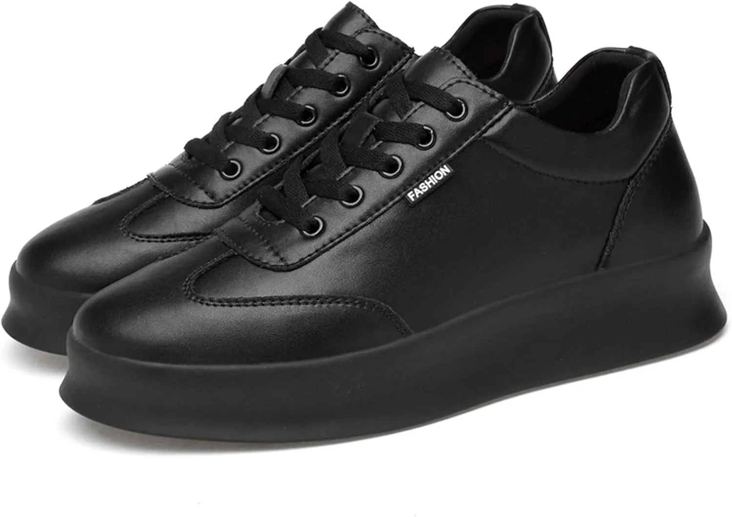 8cm Invisible Height Shoes for Men Sneakers Athletic Lace Up Taller Elevator Thick Bottom Casual Solid Color Run Shoes