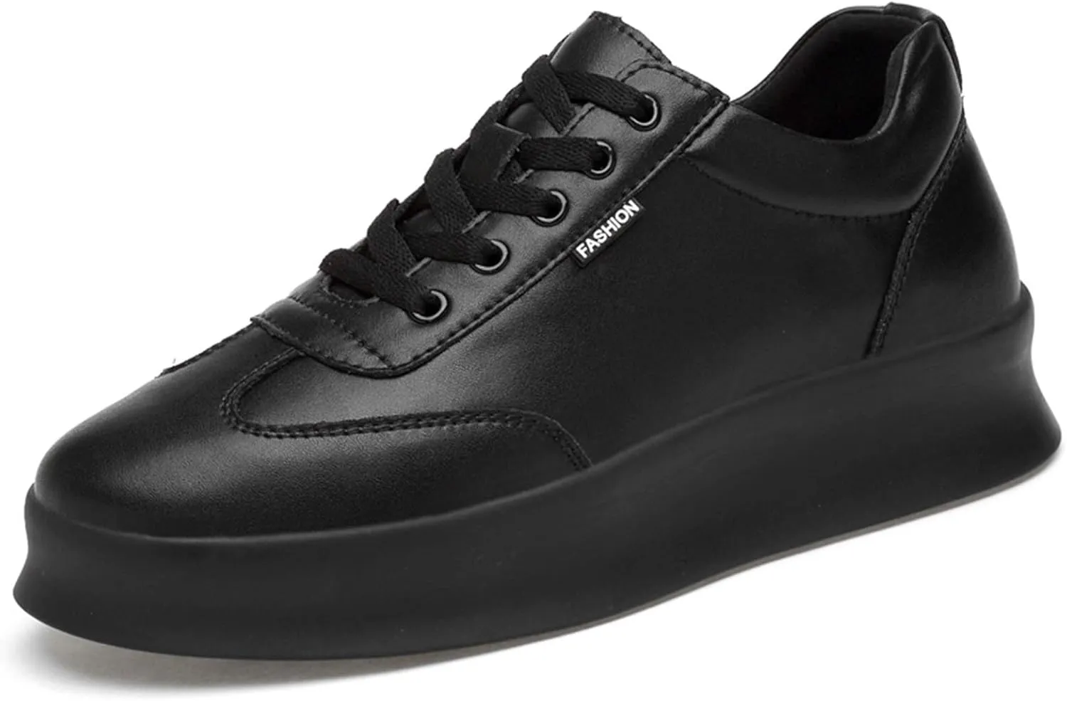 8cm Invisible Height Shoes for Men Sneakers Athletic Lace Up Taller Elevator Thick Bottom Casual Solid Color Run Shoes