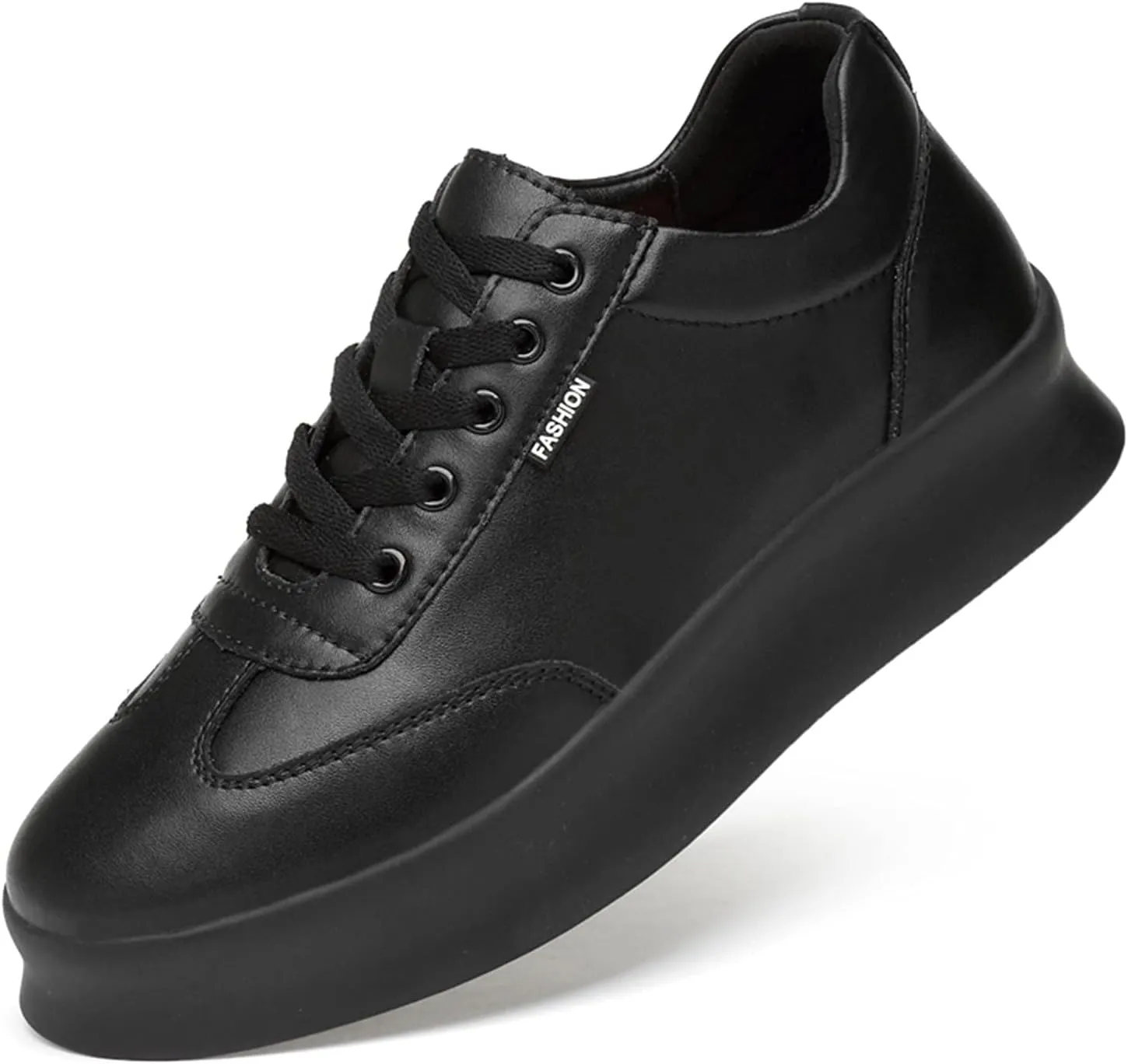 8cm Invisible Height Shoes for Men Sneakers Athletic Lace Up Taller Elevator Thick Bottom Casual Solid Color Run Shoes