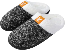 Ankis Womens Mens Slippers Memory Foam Comfort Wool-Like Plush Fleece Lined House Shoes for Indoor & Outdoor with Arch Support