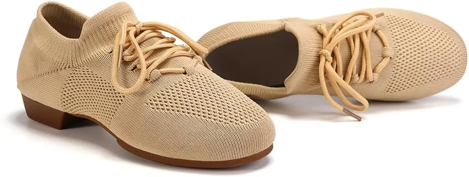 AOQUNFS Practice Dance Shoes Slip on Dance Shoes for Women Split Sole Jazz Shoes for Girl,XD-Model XD