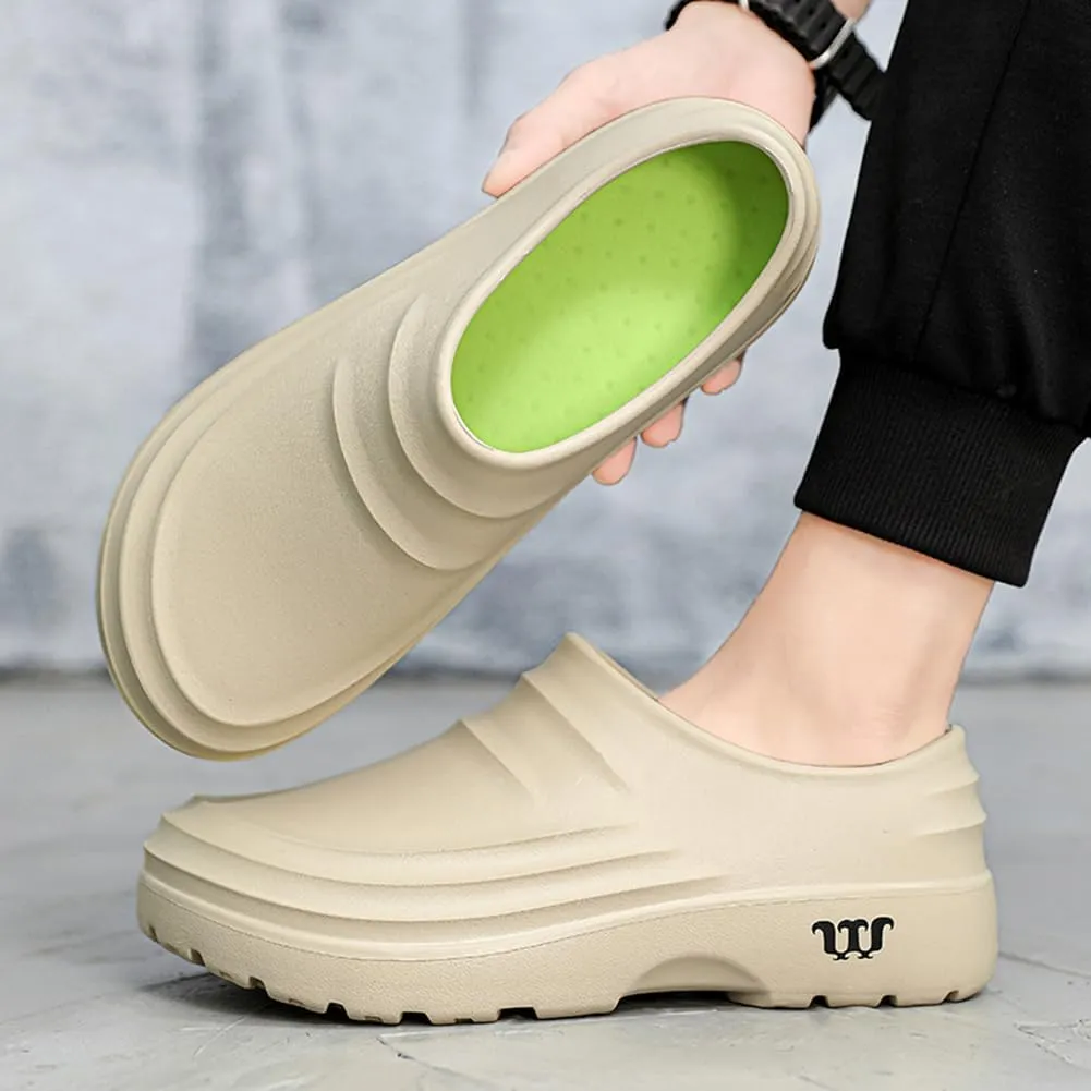 Armadillo Chef Shoes - Women's Kitchen Garden Nurse Shoes, Non-Slip, Comfortable, Waterproof, Oil Resistant, Black, Size 5.5