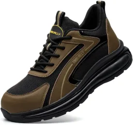 Asiman Steel Toe Shoes for Men Indestructible Work Shoes Lightweight Steel Toe Sneakers for Women Non Slip Breathable Safety Shoes Puncture Proof Composite Toe Shoes