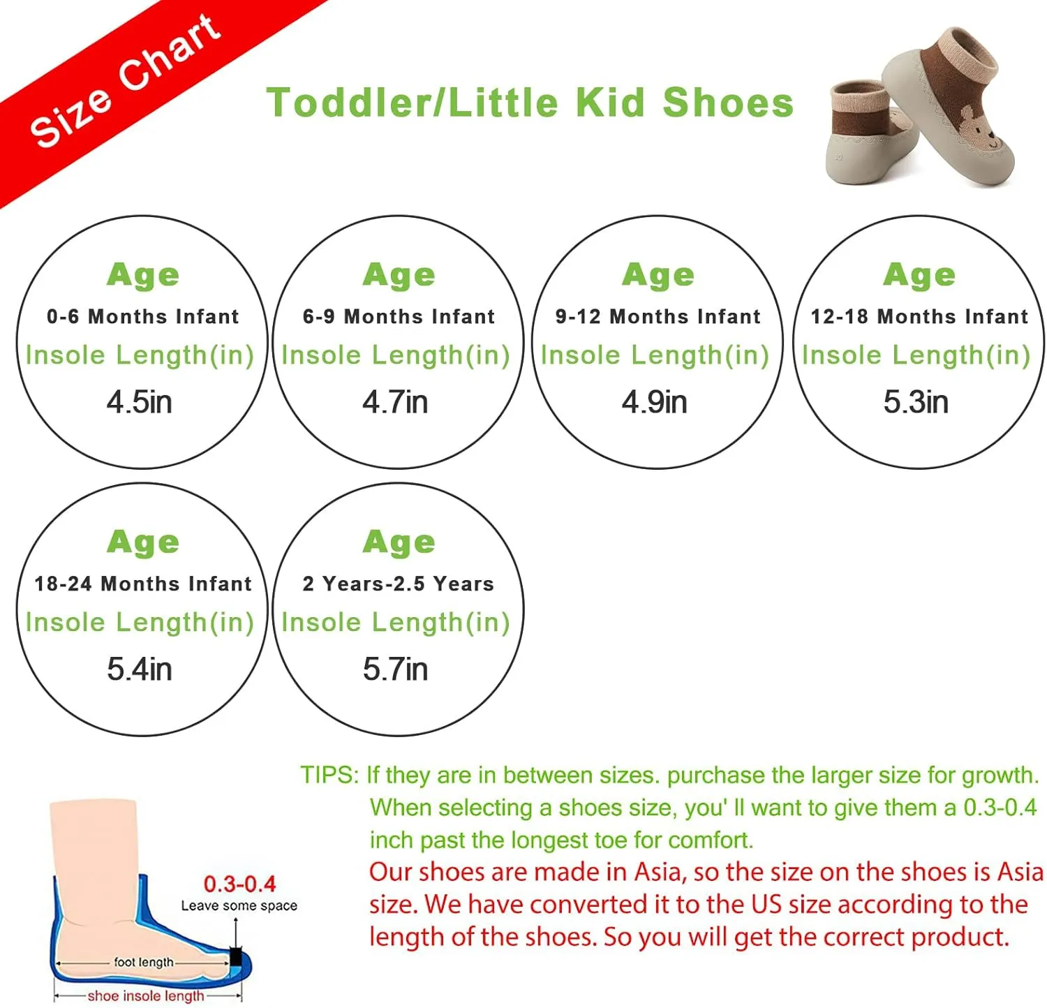 Baby Sock Shoes Toddler Cartoon Soft Rubber Sole Non Slip Indoor Floor Slipper for Infant Boys Girls