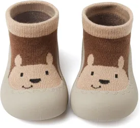 Baby Sock Shoes Toddler Cartoon Soft Rubber Sole Non Slip Indoor Floor Slipper for Infant Boys Girls