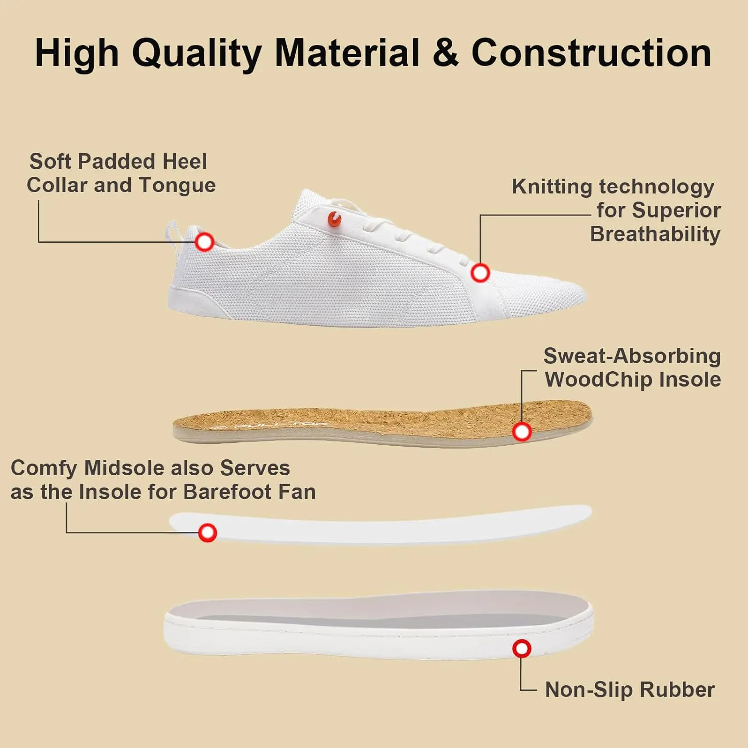 Barefoot Wide Toe Box Shoes for Women - Minimalist Barefoot Shoes with | Zero Drop Sole | Extra Wide Slip on for Walking
