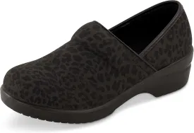 CUSHIONAIRE Women's Claire Slip-On Clog, Vegan Leather, Memory Foam, Lightweight Comfort Clog with 1.5-Inch Heel