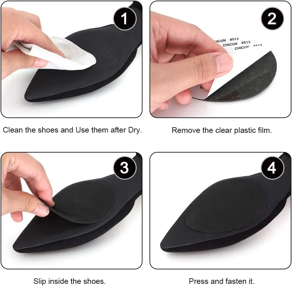 Dr. Shoesert Non-Slip Shoes Pads Adhesive Shoe Sole Protectors, High Heels Anti-Slip Shoe Grips