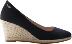 Dunes Canvas Espadrille Wedges with 2  Heel Women's Sandals with Breathable Cotton Canvas and 100% Natural Jute Midsole for All Casual Occasions