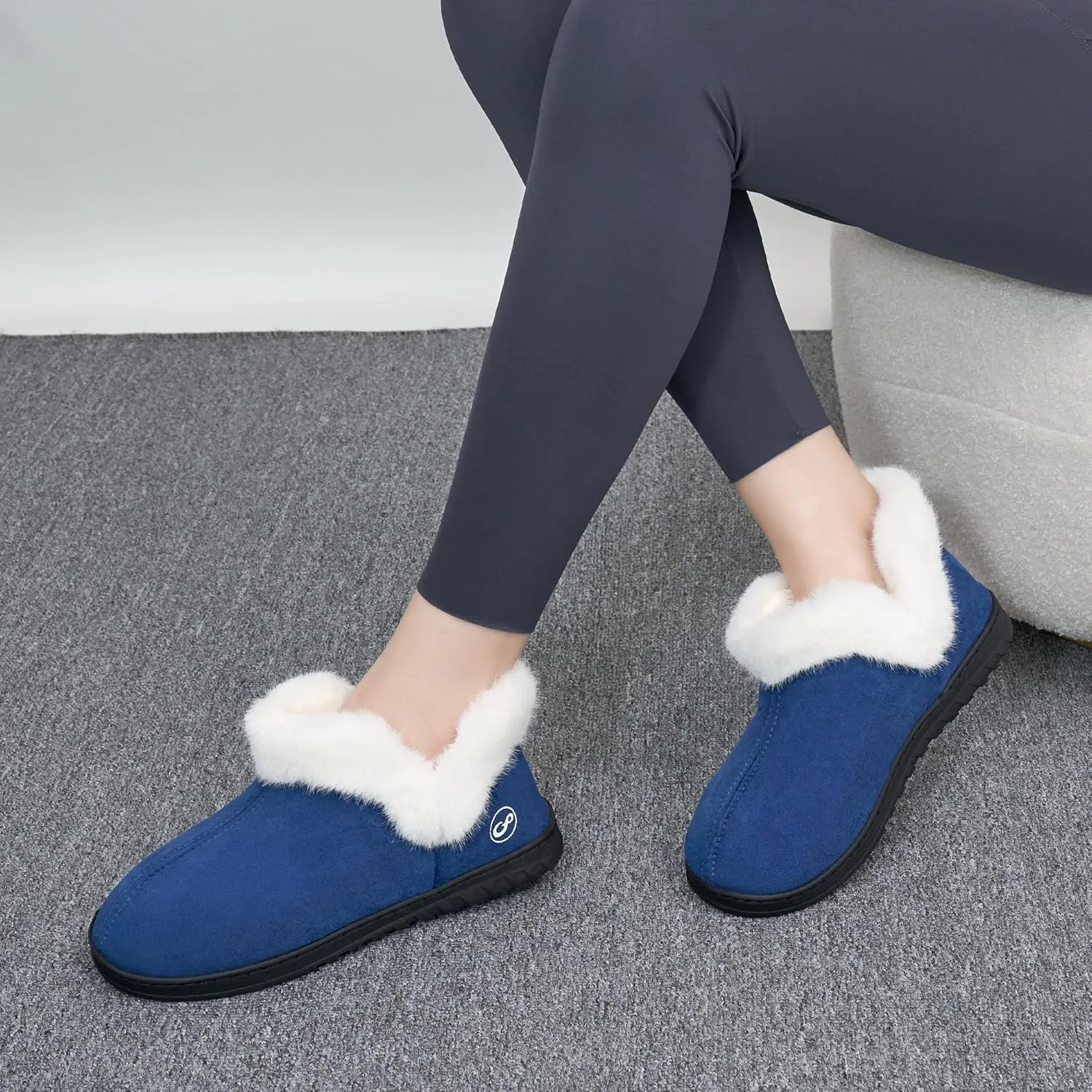 Ecetana Womens Slippers House Shoes: Memory Foam Comfy Closed Back Fuzzy Slippers Indoor and Outdoor Cozy Slip On Soft Bedroom Shoes