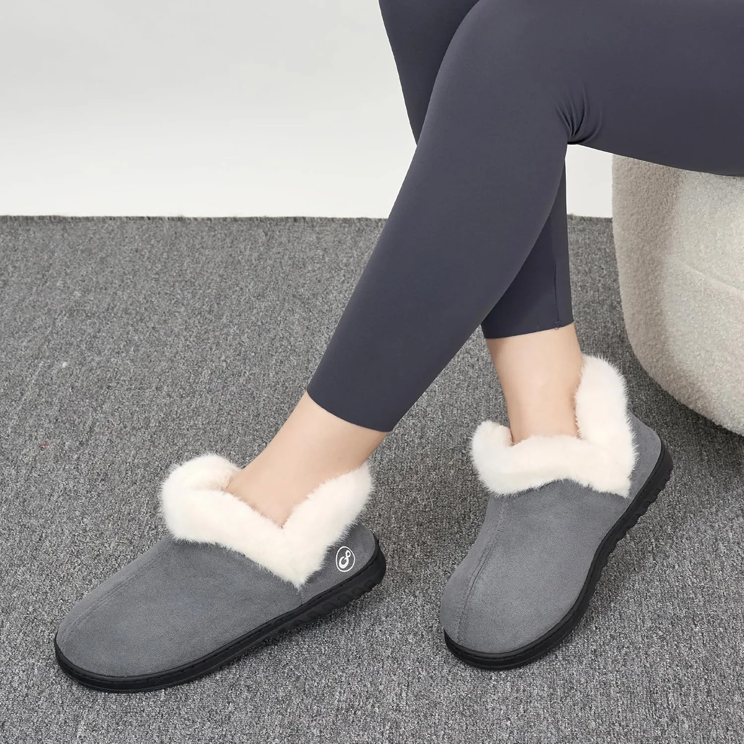 Ecetana Womens Slippers House Shoes: Memory Foam Comfy Closed Back Fuzzy Slippers Indoor and Outdoor Cozy Slip On Soft Bedroom Shoes