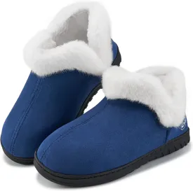 Ecetana Womens Slippers House Shoes: Memory Foam Comfy Closed Back Fuzzy Slippers Indoor and Outdoor Cozy Slip On Soft Bedroom Shoes