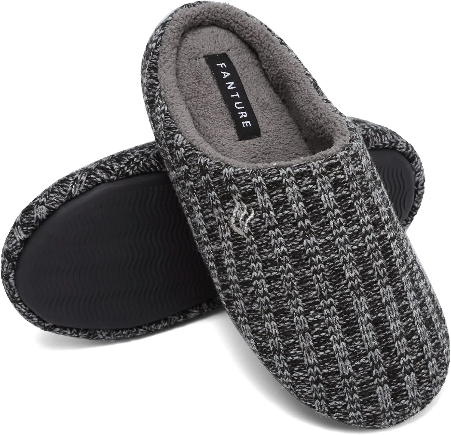 FANTURE nisex Men's Women's Memory Foam Slippers Comfort Cotton-Blend Closed Toe House Shoes Indoor Scuff-U419WMT029-2024-0606