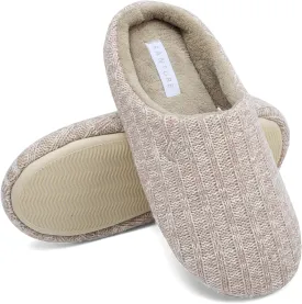 FANTURE nisex Men's Women's Memory Foam Slippers Comfort Cotton-Blend Closed Toe House Shoes Indoor Scuff-U419WMT029-2024-0606