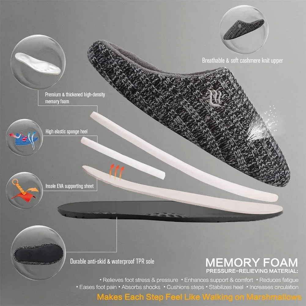 FANTURE nisex Men's Women's Memory Foam Slippers Comfort Cotton-Blend Closed Toe House Shoes Indoor Scuff-U419WMT029-2024-0606