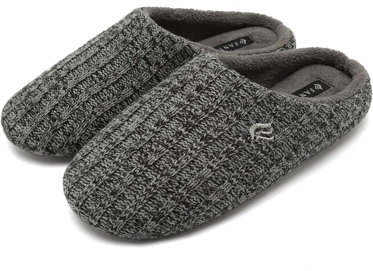 FANTURE nisex Men's Women's Memory Foam Slippers Comfort Cotton-Blend Closed Toe House Shoes Indoor Scuff-U419WMT029-2024-0606