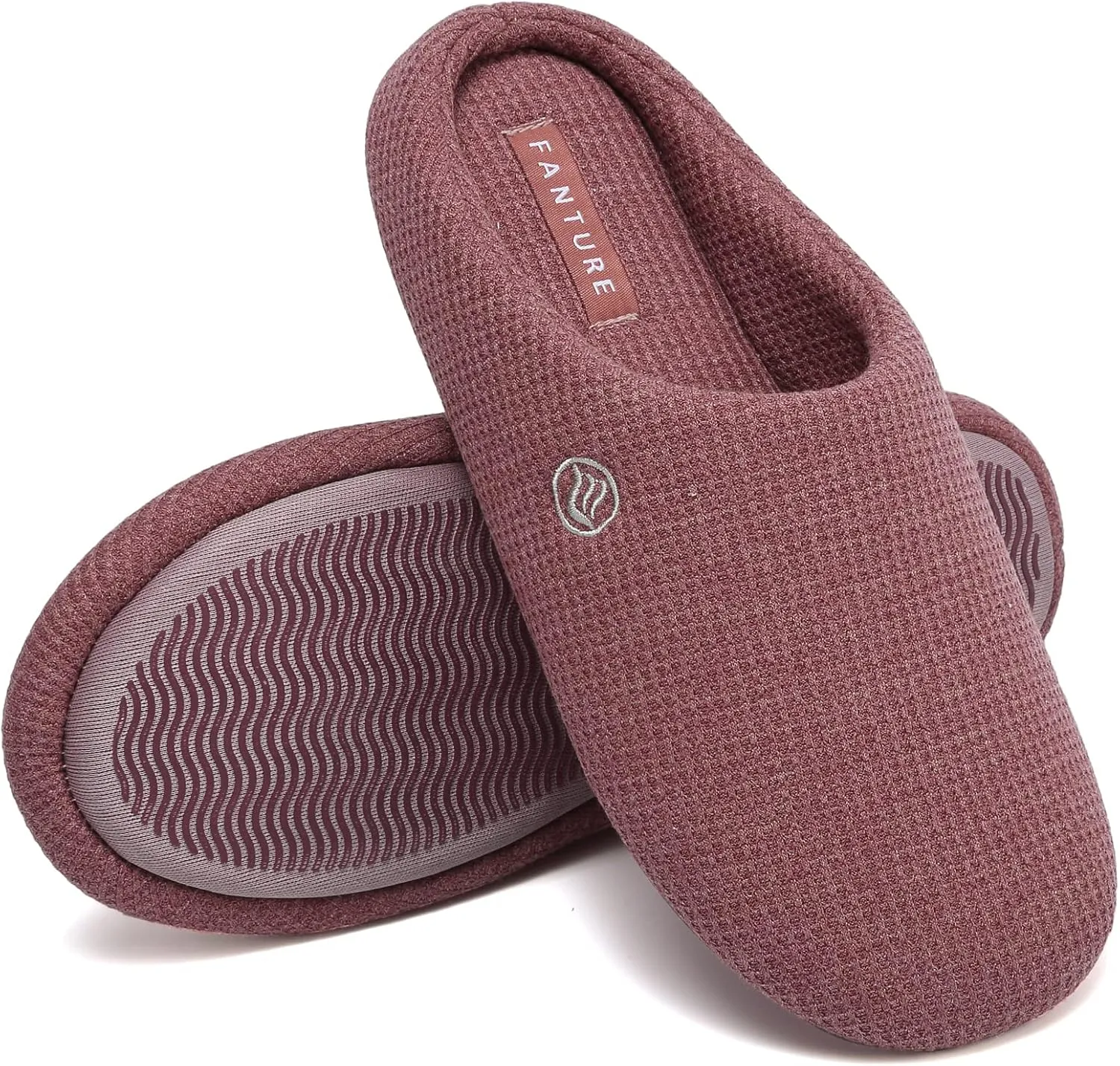 FANTURE nisex Men's Women's Memory Foam Slippers Comfort Cotton-Blend Closed Toe House Shoes Indoor Scuff-U419WMT029-2024-0606