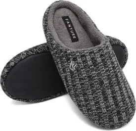 FANTURE nisex Men's Women's Memory Foam Slippers Comfort Cotton-Blend Closed Toe House Shoes Indoor Scuff-U419WMT029-2024-0606