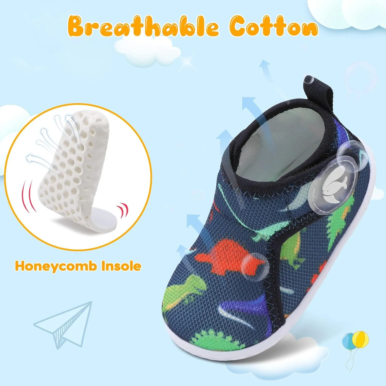FEETCITY Lightweight Baby Sock Shoes Baby Walking Shoes Boys Girls Infant High-Top Shoe 12-18 Months