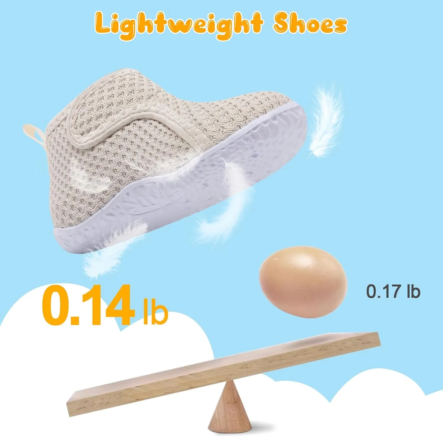 FEETCITY Lightweight Baby Sock Shoes Baby Walking Shoes Boys Girls Infant High-Top Shoe 12-18 Months