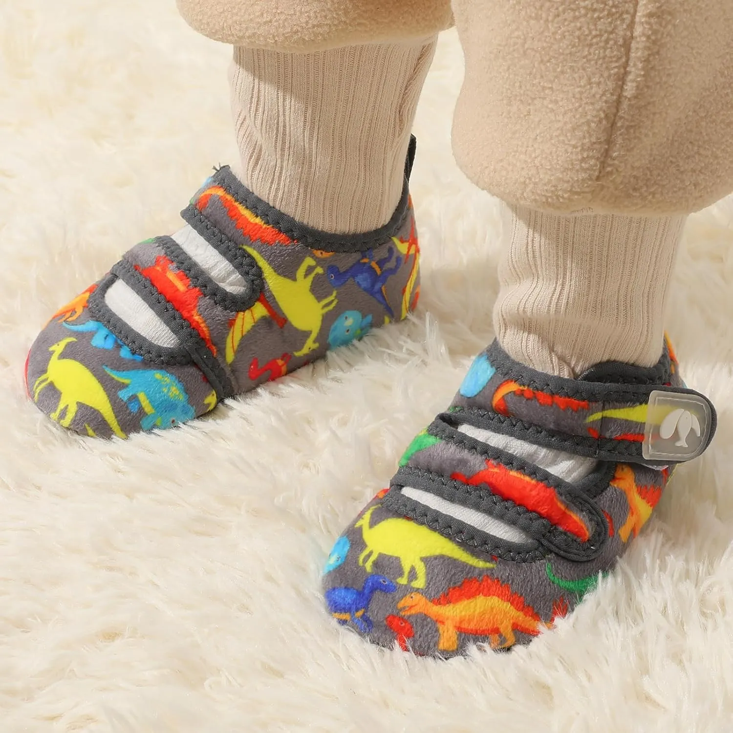 FEETCITY Toddler House Slippers - Boys & Girls Winter Kids Indoor Home Shoes - Warm Socks