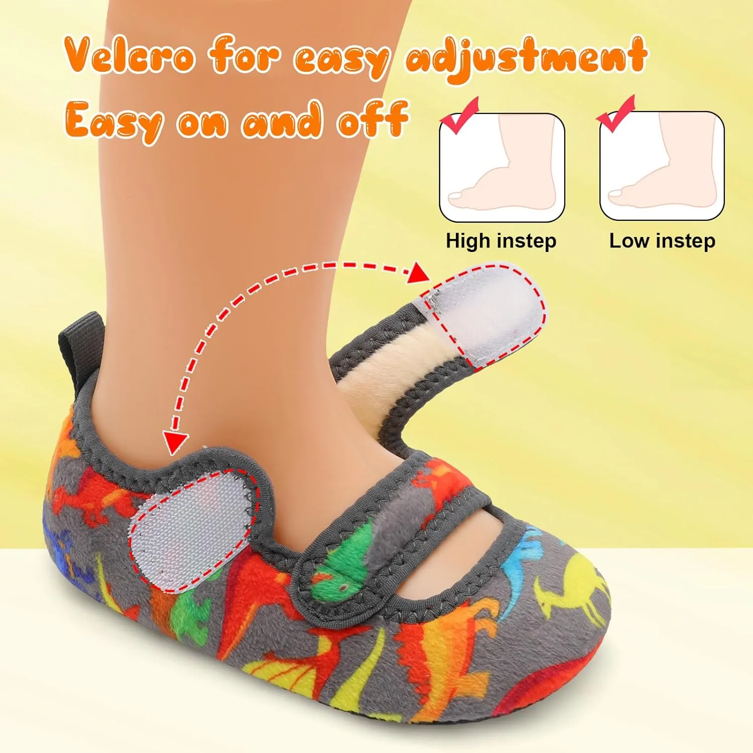FEETCITY Toddler House Slippers - Boys & Girls Winter Kids Indoor Home Shoes - Warm Socks