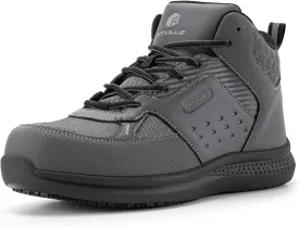 FitVille Wide Work Boots for Men Composite Toe Safety Work Shoes Slip-Resistant Work Boots Waterproof Lightweight - SteelCore