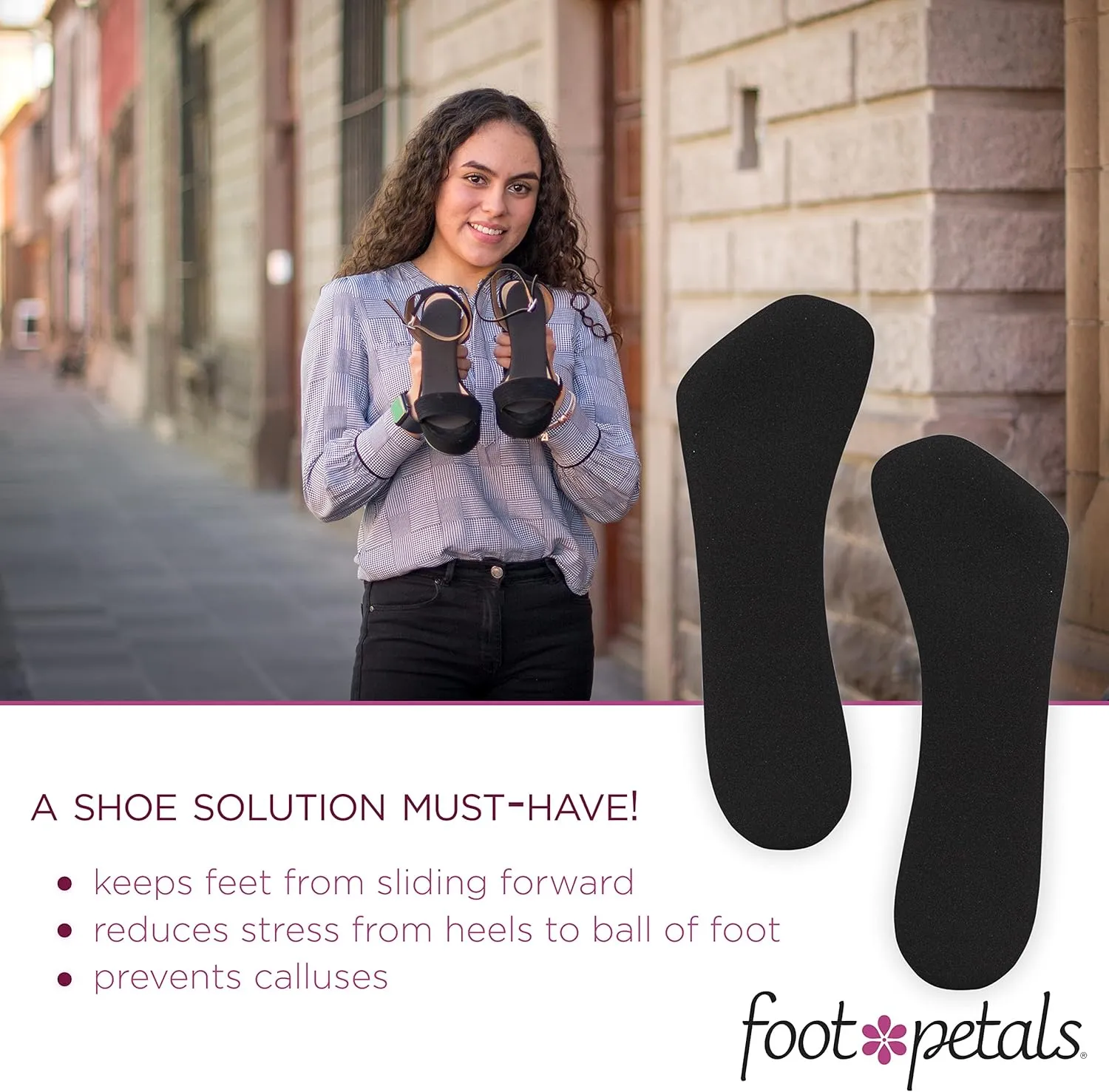 Foot Petals Womens  Insole Comfort Cushion