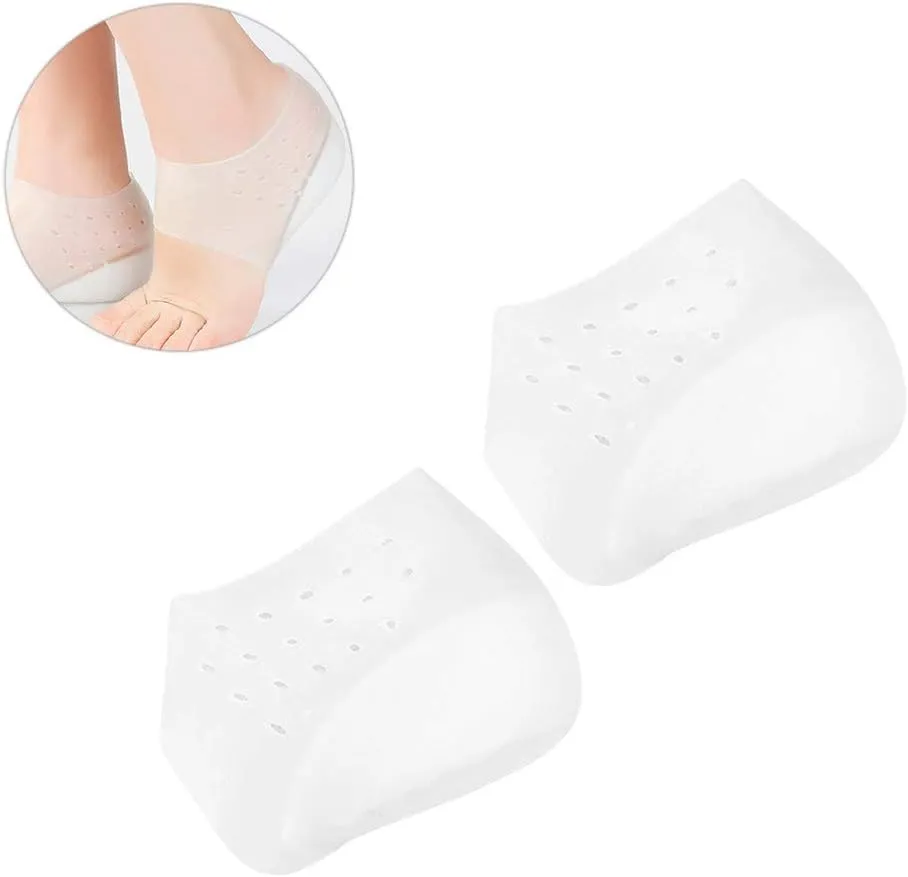 Heel Cup Insoles Half Height Increase Insoles Invisible Silicone Shoe Lift Heel Pads 3 cm Men Women (for Size 40-46)