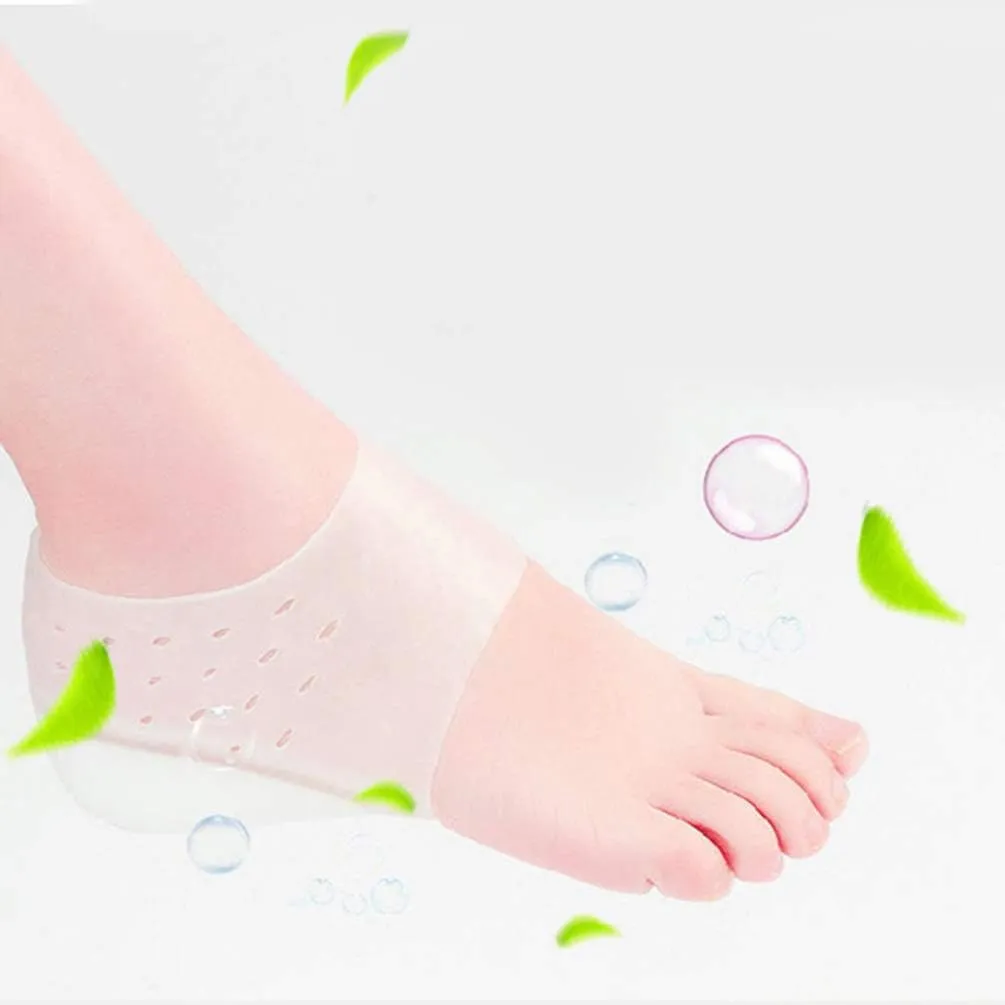Heel Cup Insoles Half Height Increase Insoles Invisible Silicone Shoe Lift Heel Pads 3 cm Men Women (for Size 40-46)