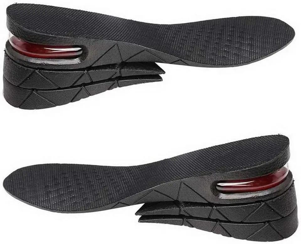 Height Increase Insole Full Length Comfort Lifts/Heel Inserts -2.76 Inch Taller, Black