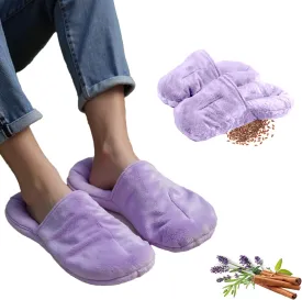 Herbal Concepts Aromatherapy Boot Shaped Microwaveable Wrap Made of Organic Flaxseed, Peppermint, & Spearmint for Feet | Comfort Booties Relieves Stress & Aches Parent (Lavender)