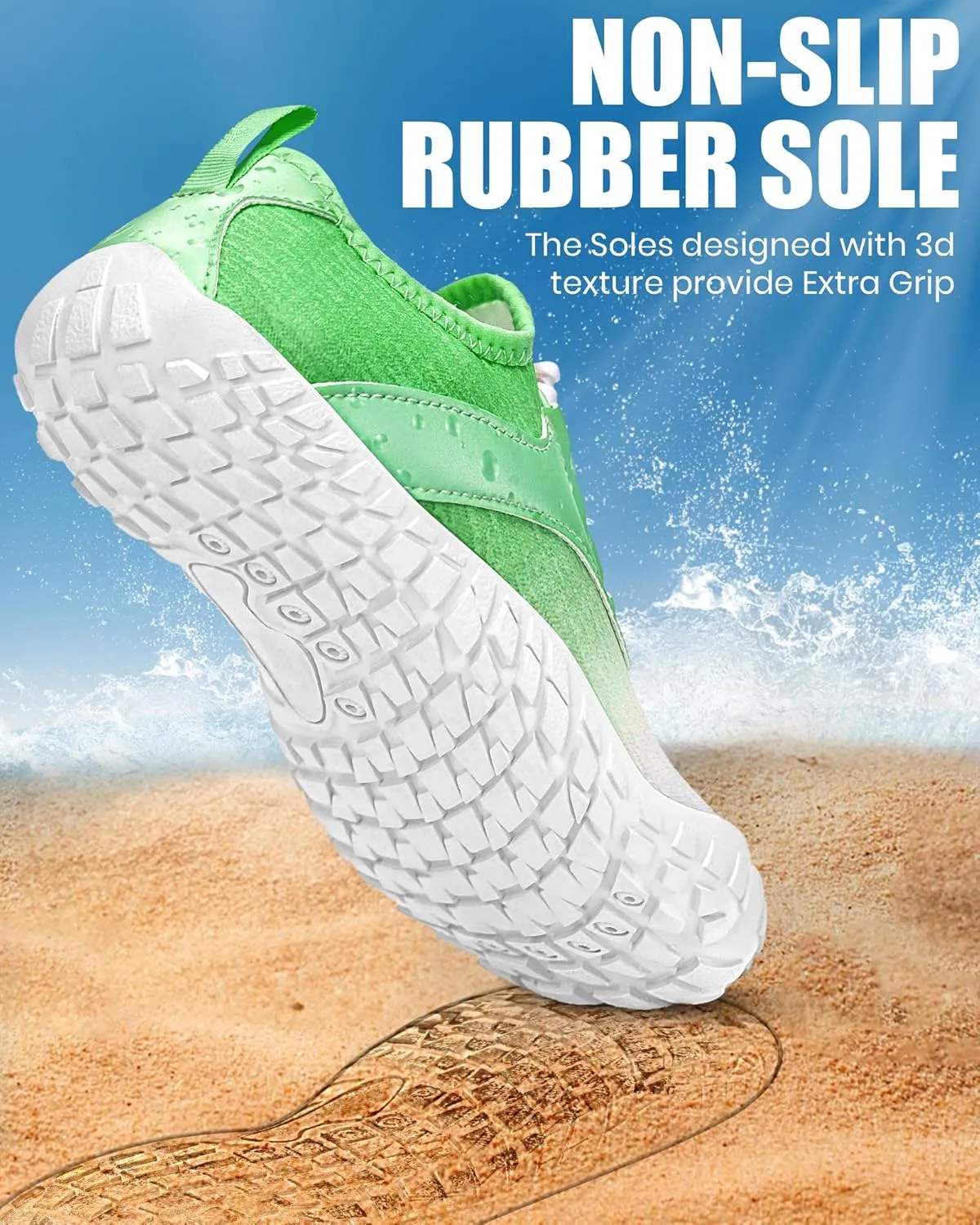 Hike Barefoot Water Shoes Women Men, Newly Water-Drops Pattern Pro Minimalist Shoe Quick Dry Wide Toe Breathable & Non-Slip for Hiking Beach Aqua Surf Swim