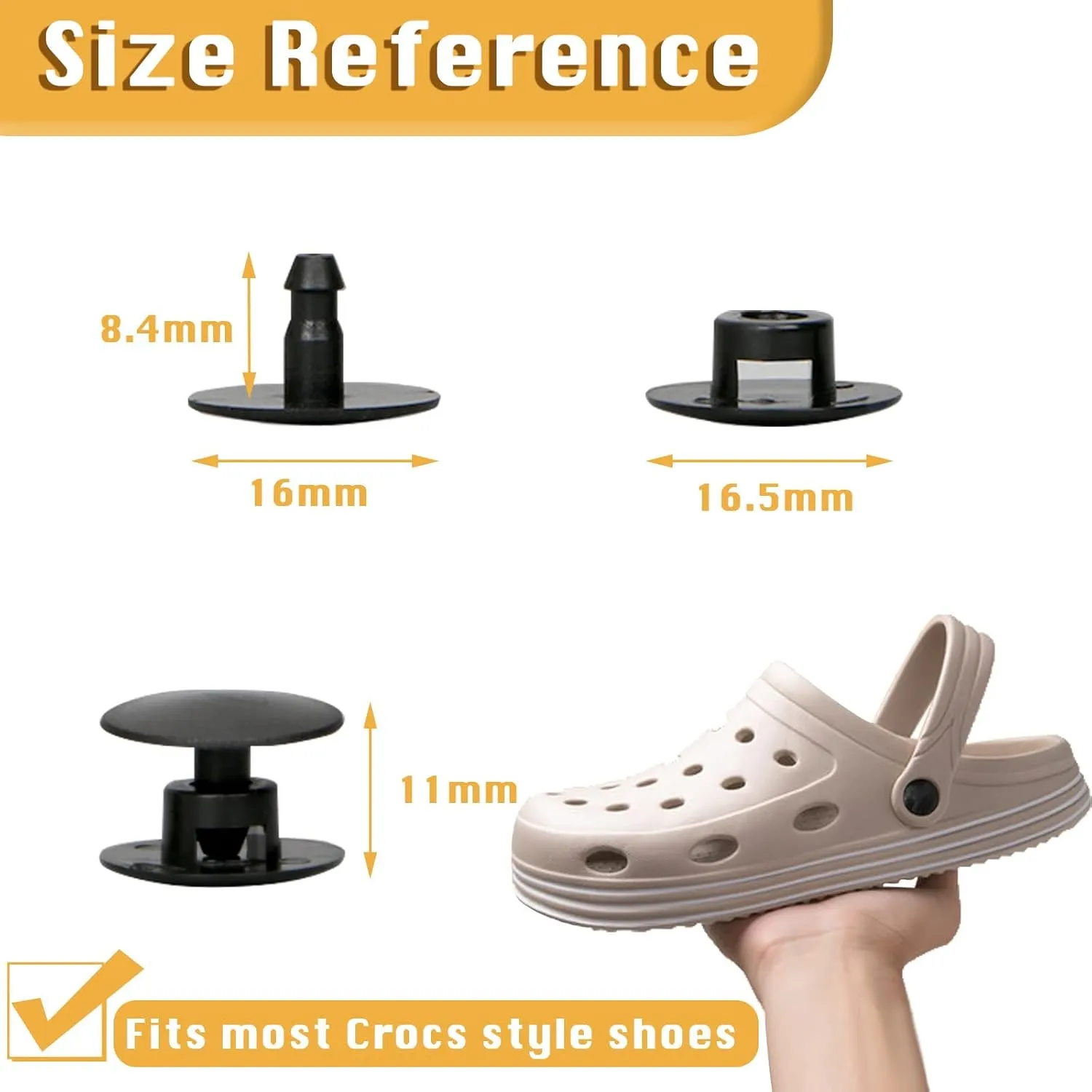 KOTESLLOE 8 Sets Replacement Rivets for Crocs, Replacement Parts for Crocs