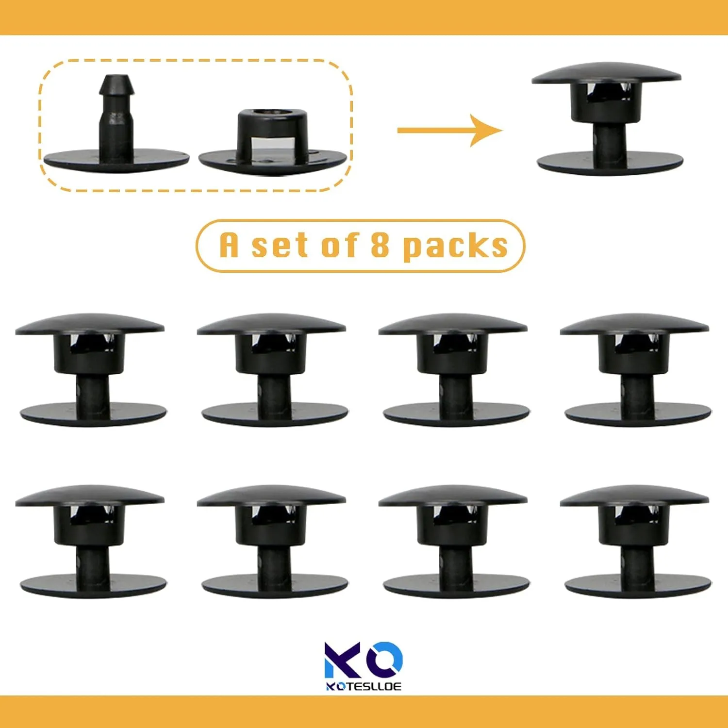 KOTESLLOE 8 Sets Replacement Rivets for Crocs, Replacement Parts for Crocs