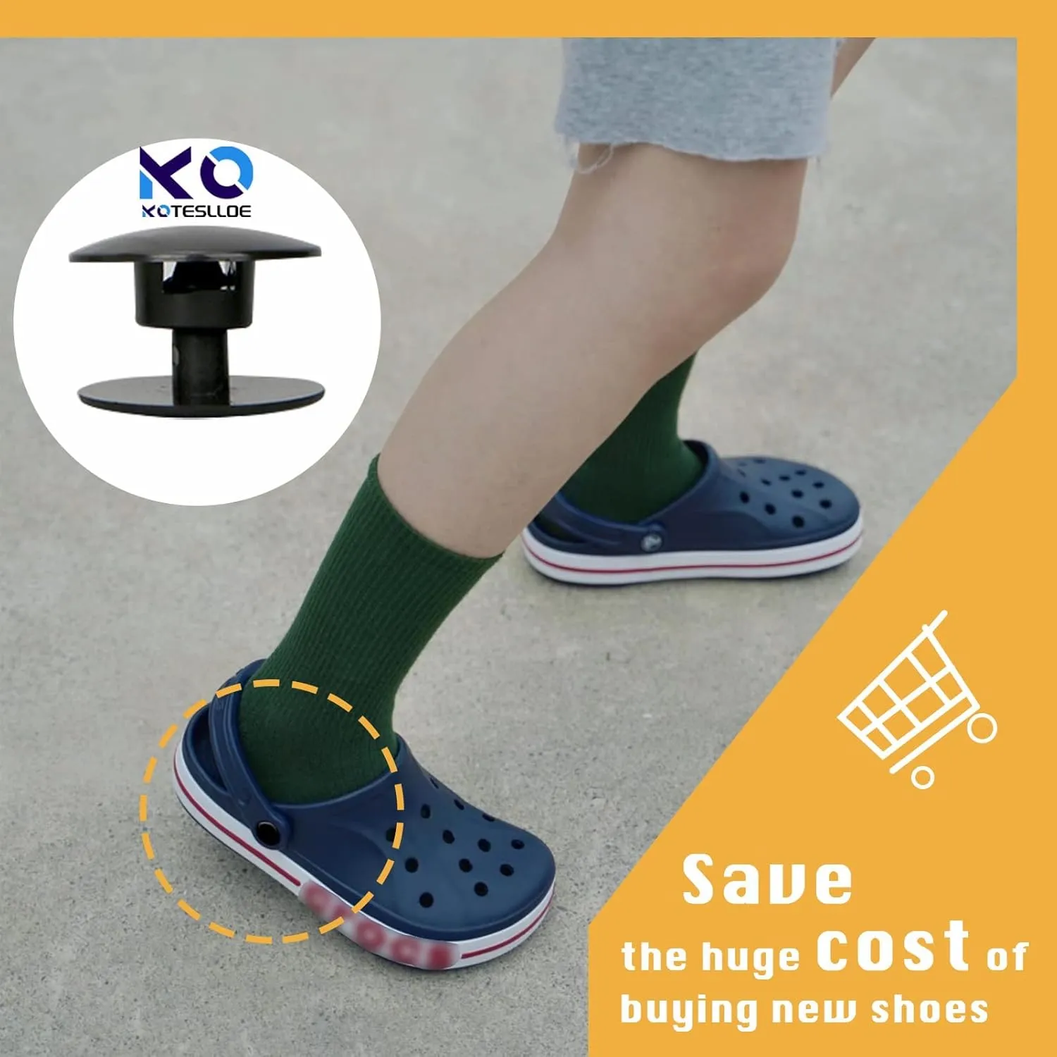 KOTESLLOE 8 Sets Replacement Rivets for Crocs, Replacement Parts for Crocs