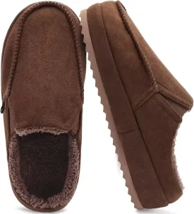 KuaiLu Womens Clog Slippers Cozy Suede Warm Plush Lined Arch Support Faux Fur House Ladies Bedroom Slippers Comfy Orthopedic Memory Foam Plantar Fasciitis Home Indoor Outdoor Shoes Brown US8.5