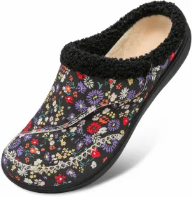 LeIsfIt Womens Wide Slippers Adjustable Diabetic Slippers Memory Foam Swollen Arthritis Edema House Shoes Indoor Outdoor