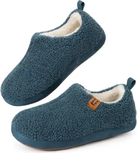 LongBay Women's Cozy Lightweight Slippers Warm Memory Foam Fuzzy House Shoes Indoor Outdoor Bedroom Boots with Anti Skid Rubber Sole
