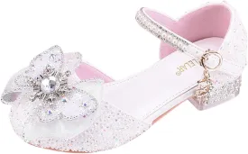 Mary Jane Shoes for Girls Bownot Non Slip Soft Sole Ballet Mary Jane Flats Newborn Infant First Walker Dress Shoes