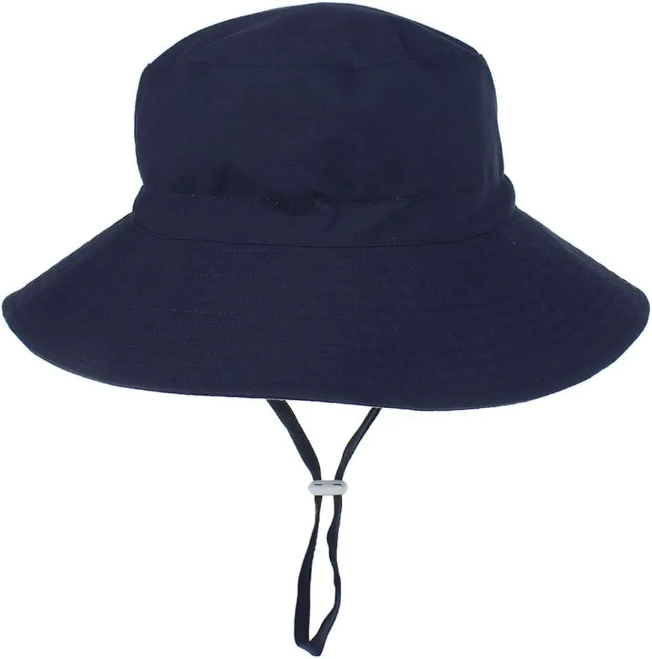 MaxNova Baby Sun Hat Toddler Summer UPF 50  Baby Girl Bucket Hat Wide Brim Beach Hats for Baby Boys 0-7 Years 2pack