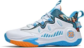 Mens and Womens Mid Top Lace Up Basketball Sneakers Non Slip and Breathable Running Shoes Wear Resistant Outdoor Travel Shoes Lightweight Carrying Fitness Training Shoes Badminton Sneakers