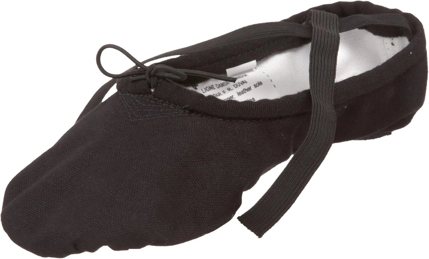 Sansha unisex-adult Pro 1 Canvas Ballet Slipper,Black,9 M (7 M US Women's/5 M US Men's)