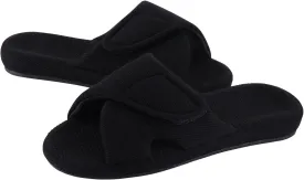 shevalues Summer House Slippers for Women with Arch Support Breathable Waffle Cotton Indoor Slippers Slip on Open Toe Home Shoes