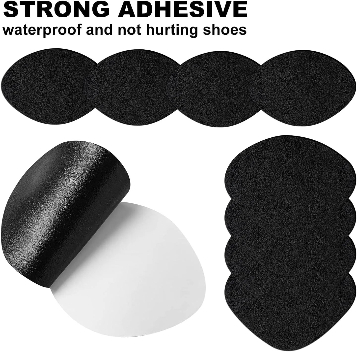Shoe Heel Repair, 4 Pairs Self-Adhesive Inside Shoe Patches Kit for Repair Holes