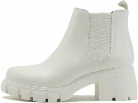 Soda PIONEER ~ Women Lug Sole Mid Heel Chelsea Fashion Ankle Bootie w/Double Elastic Gore