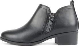 Soda ZAYNE ~ Women Round Toe Elastic Side Gore Side Zipper Pull Tab Low Heel Ankle Boot Bootie
