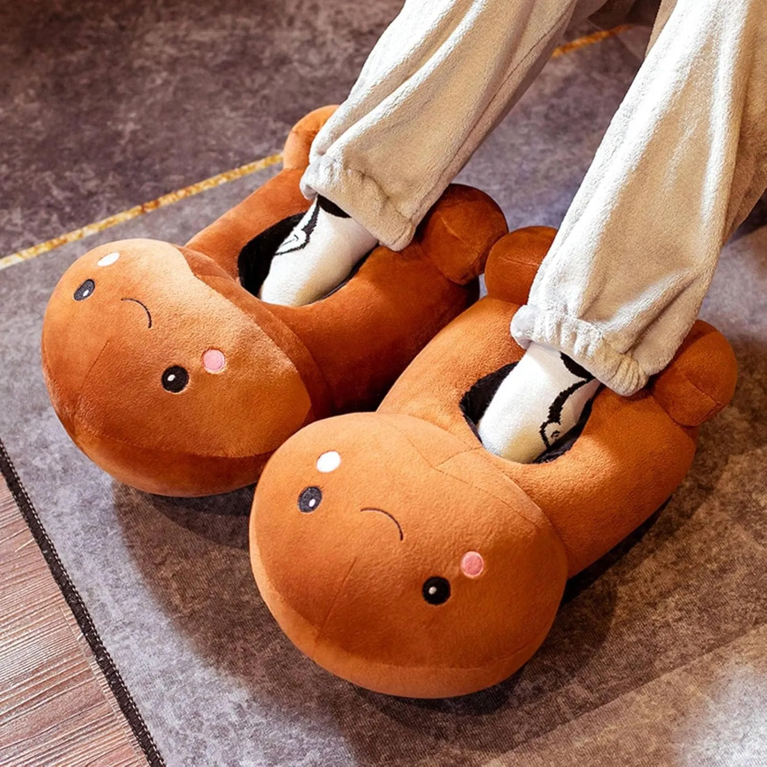Soft Stuffed House Slippers Cute Winter Warm Slippers Sexy Plush Slippers for Women Girl